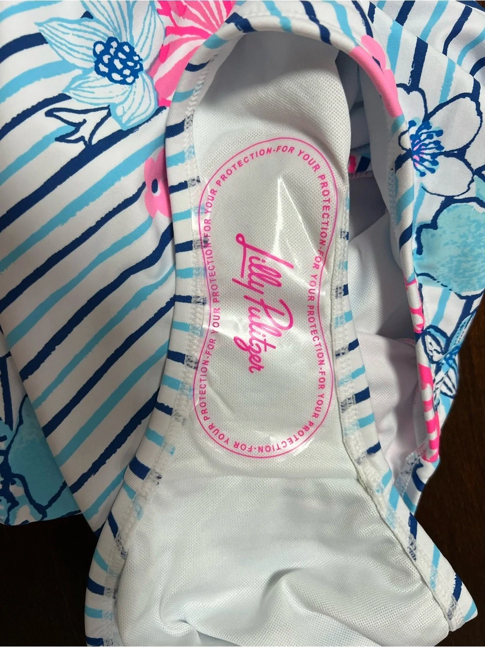 NWT Lilly Pulitzer Emil One Piece Swimsuit Size 8 Starlight Navy Glorious Stripe